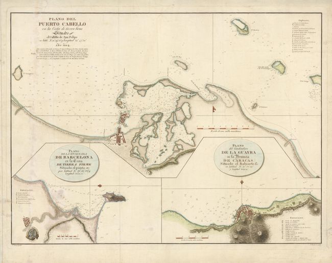 Antique Map Chart: - Plano Del Puerto Cabello…   Plano De La Ensenada 