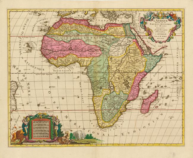 Antique map chart: - L Afrique Divisee en ses Empires, Royaumes et Etats