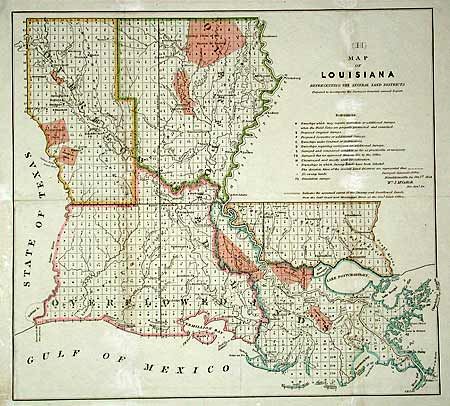 Old World Auctions - Auction 100 - Lot 186 - Map of Louisiana ...