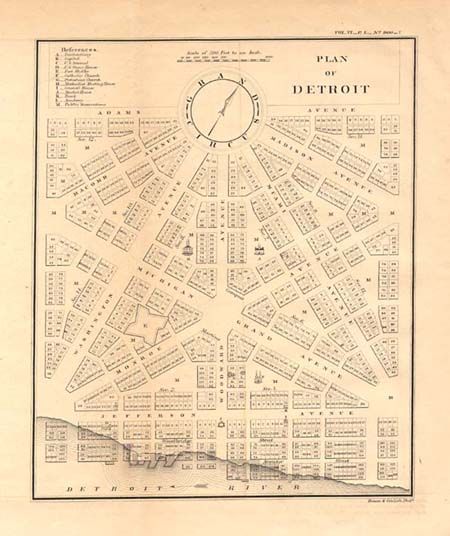 Old World Auctions - Auction 101 - Lot 172 - Plat of the City of ...