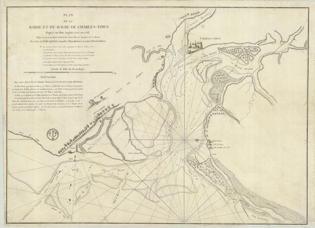 Plan de la Barre et du Havre de Charles-Town d'apres un Plan Anglois Leve en 1776 Redige en 1778