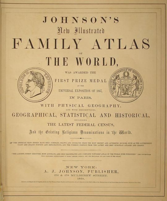 Old World Auctions - Auction 119 - Lot 907 - Johnson's New Illustrated ...