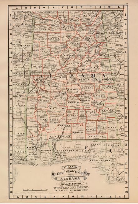 Old World Auctions - Auction 126 - Lot 241 - Cram's Railroad & Township ...