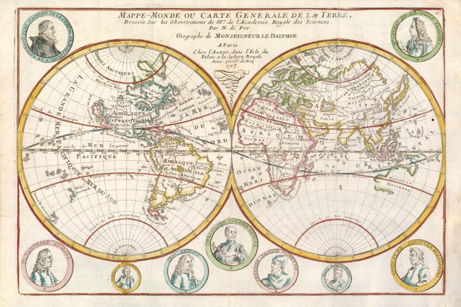 Old World Auctions Auction 135 Lot 12 Lot Of 5 Mappe Monde Ou Carte Generale De La Terre And L Amerique Meridionale Et Septentrionale And L Afrique And L Asie And L Europe