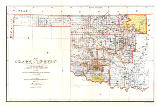 Old World Auctions - Auction 137 - Lot 364 - [Lot of 3] Map of Oklahoma ...