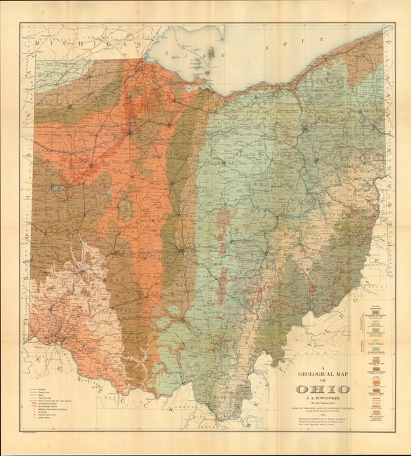 Old World Auctions Auction 138 Lot 329 A Geological Map Of Ohio   138 329A 