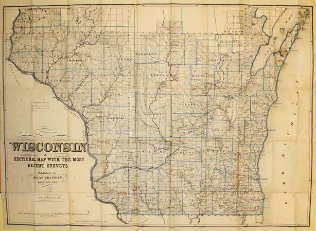 Old World Auctions - Auction 145 - Lot 311 - Wisconsin, a Sectional Map ...