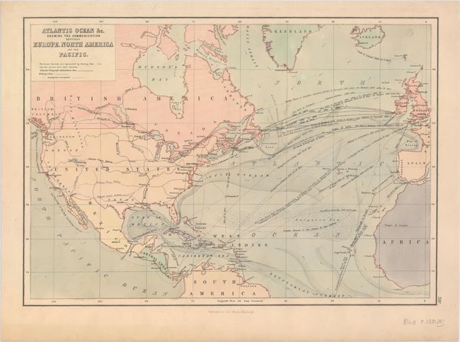 Old World Auctions - Auction 147 - Lot 363 - [Lot of 2] Chart of the Atlantic Ocean. With an