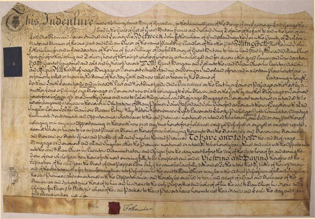 Old World Auctions - Auction 150 - Lot 743 - [Vellum Manuscript Indenture]