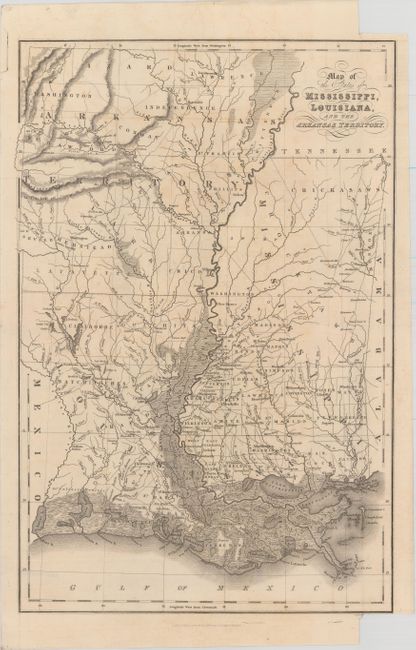 Map of a part of Louisiana and Mississippi, illustrating the