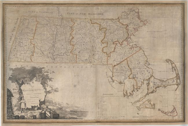 Old World Auctions Auction 160 Lot 293 Map Of Massachusetts Proper Compiled From Actual 