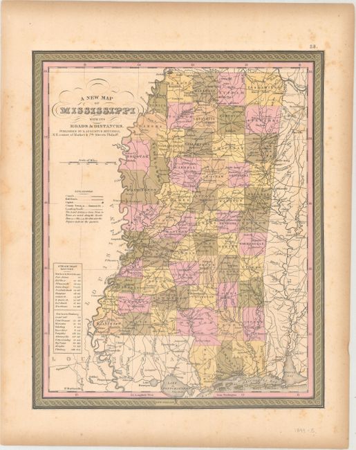 Old World Auctions - Auction 166 - Lot 256 - A New Map of Mississippi ...