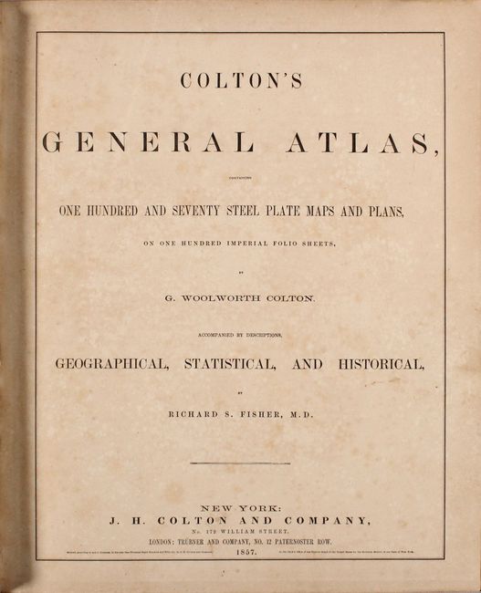 Old World Auctions - Auction 176 - Lot 749 - Colton's General Atlas ...