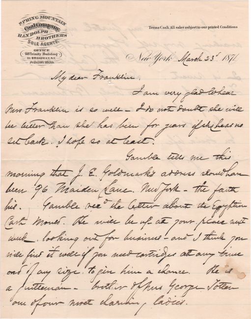 Old World Auctions - Auction 182 - Lot 792 - [Letter from Union General ...