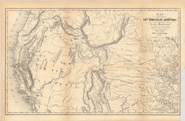 [Lot of 3] Map to Illustrate Capt. Bonneville's Adventures Among the Rocky Mountains [and] [Map with Book] Map to Illustrate Capt. Bonneville's Adventures... [with] The Adventures of Captain Bonneville... [and] Map of the Territories & Pacific States...